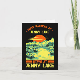 Fishing Boating Camping Lake Vacation Jenny Lake  Card