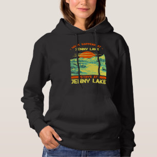 Fishing Boating Camping Lake Vacation Jenny Lake Hoodie