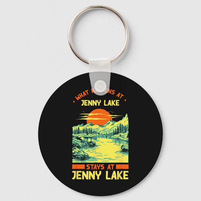 Fishing Boating Camping Lake Vacation Jenny Lake  Key Ring (Front)