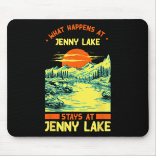 Fishing Boating Camping Lake Vacation Jenny Lake Mouse Pad