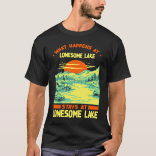 Fishing Boating Camping Lake Vacation Lonesome Lak T-Shirt
