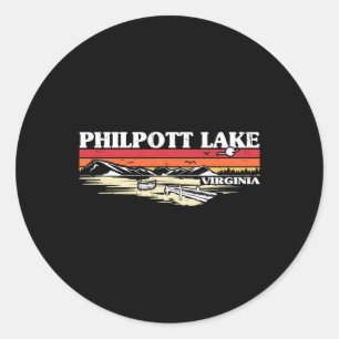 Fishing Boating Camping Lake Vacation Philpott Lak Classic Round Sticker