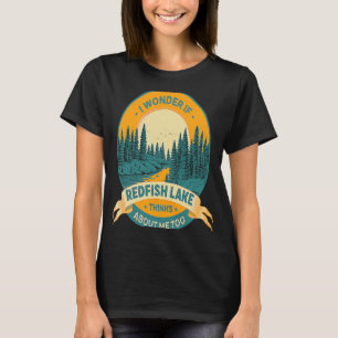 Fishing Boating Camping Lake Vacation Redfish Lake T-Shirt