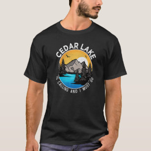 Fishing Boating Camping Lakeview Cedar Lake T-Shirt