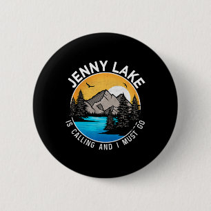 Fishing Boating Camping - Lakeview Jenny Lake  6 Cm Round Badge