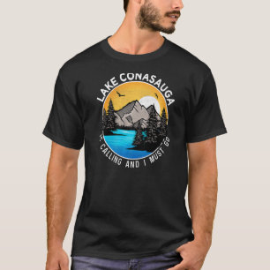 Fishing Boating Camping Lakeview Lake Conasauga T-Shirt