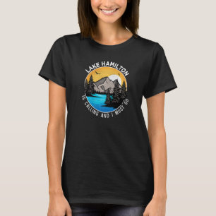 Fishing Boating Camping Lakeview Lake Hamilton T-Shirt