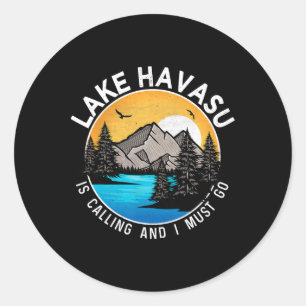 Fishing Boating Camping - Lakeview Lake Havasu  Classic Round Sticker