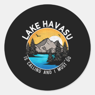 Fishing Boating Camping - Lakeview Lake Havasu Classic Round Sticker