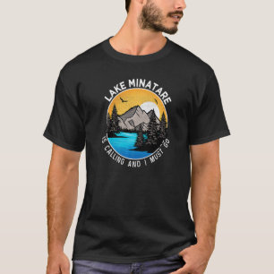 Fishing Boating Camping Lakeview Lake Minatare T-Shirt