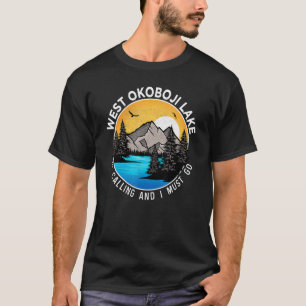 Fishing Boating Camping Lakeview West Okoboji La T-Shirt