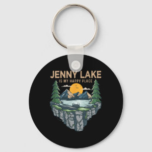 Fishing Boating Camping - My Happy Place Jenny Lak Key Ring