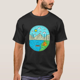 Fishing Boating Camping My Happy Place Lake Erie T-Shirt