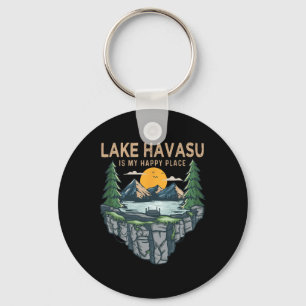 Fishing Boating Camping - My Happy Place Lake Hava Key Ring