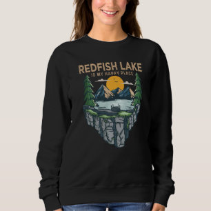 Fishing Boating Camping My Happy Place Redfish La Sweatshirt