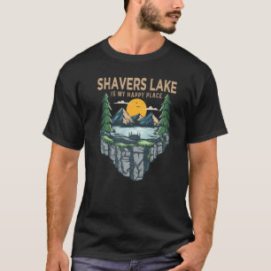 Fishing Boating Camping My Happy Place Shavers La T-Shirt