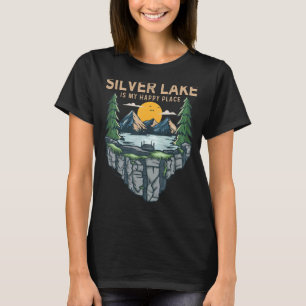 Fishing Boating Camping My Happy Place Silver Lak T-Shirt