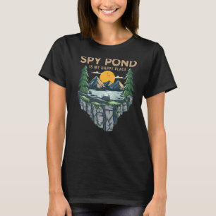 Fishing Boating Camping  My Happy Place Spy Pond   T-Shirt