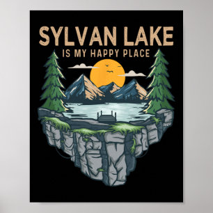 Fishing Boating Camping - My Happy Place Sylvan La Poster
