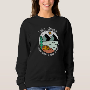 Fishing Boating Camping Take It Easy Lake Onota Sweatshirt