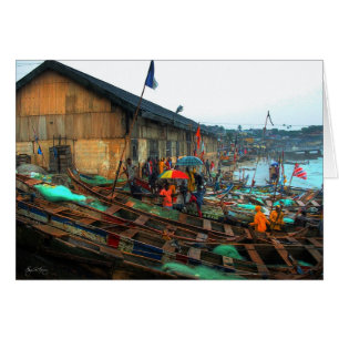 Fishing Boats and Umbrellas, Cape Coast Ghana
