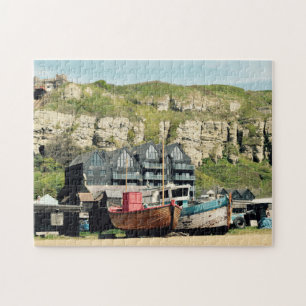 Fishing Boats at Hasting Sussex Jigsaw Puzzle
