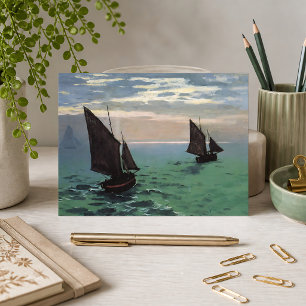 Fishing Boats at Sea Postcard