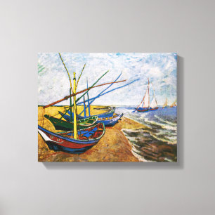 Fishing Boats by Vincent van Gogh Canvas Print