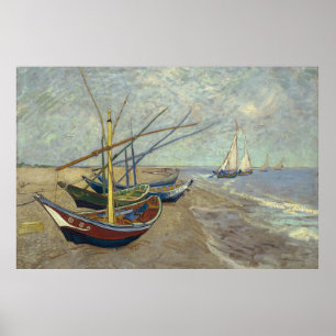 Fishing Boats by Vincent Van Gogh Poster