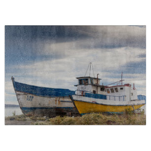 Fishing boats cutting board