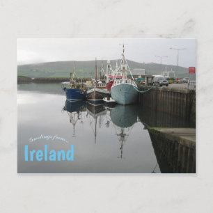 Fishing boats Dingle Harbour County Kerry Ireland Postcard