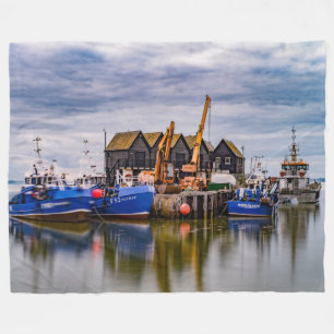 FISHING BOATS FLEECE BLANKET