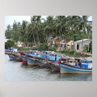Fishing Boats, Hoi An, Vietnam Poster