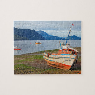 Fishing boats, Hornopiren, Chile Jigsaw Puzzle