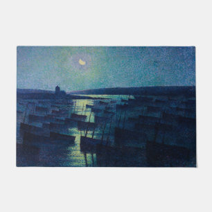 Fishing Boats in the Moonlight (Camaret, France) Doormat