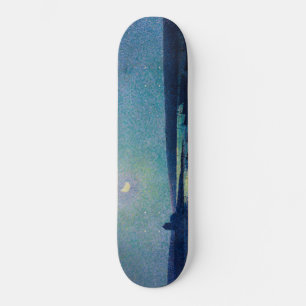 Fishing Boats in the Moonlight (Camaret, France) Skateboard