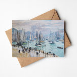 Fishing Boats Leaving the Harbour | Claude Monet Card<br><div class="desc">Fishing Boats Leaving the Harbour, Le Havre (1874) | Claude Monet’s Fishing Boats Leaving the Harbour, Le Havre (1874) is an impressionist masterpiece capturing fishing boats departing the bustling harbour of Le Havre. The painting showcases Monet's characteristic loose brushwork, vibrant colour palette, and atmospheric effects, emphasizing the dynamic interaction of...</div>