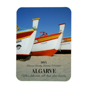 Fishing Boats on Algarve's Beach Photo Magnet