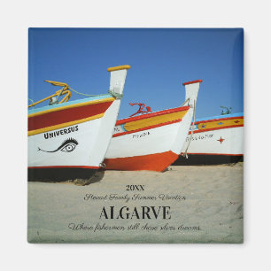 Fishing Boats on Algarve's Beach Photo Magnet