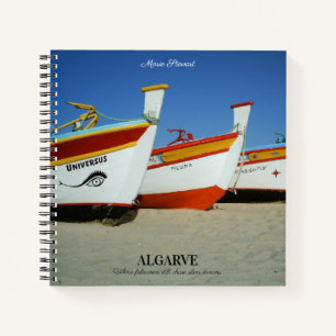 Fishing Boats on Algarve's Beach Photo Notebook