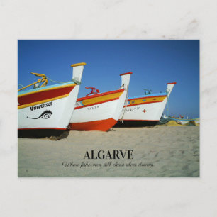 Fishing Boats on Algarve's Beach Photo Postcard