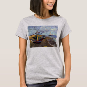 Fishing Boats on Beach by Van Gogh T-Shirt