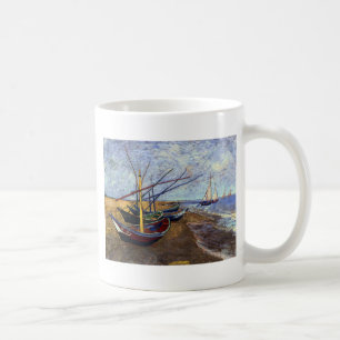 Fishing Boats on Beach Coffee Mug