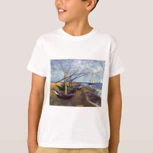Fishing Boats on Beach T-Shirt