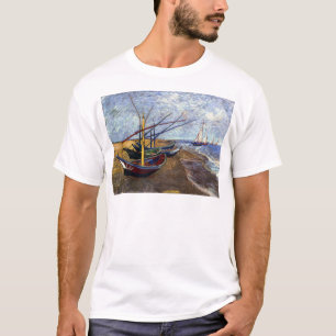 Fishing Boats on Beach T-Shirt