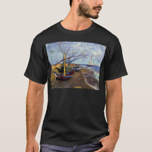 Fishing Boats on Beach T-Shirt