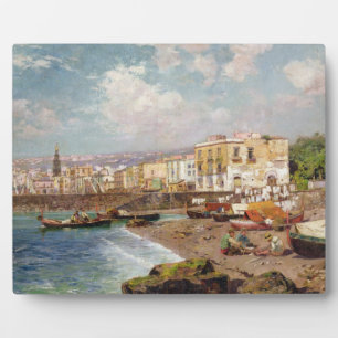 Fishing Boats on the Beach at Marinella, Naples (o Plaque