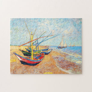 Fishing Boats on the Beach at Saintes-Maries Jigsaw Puzzle