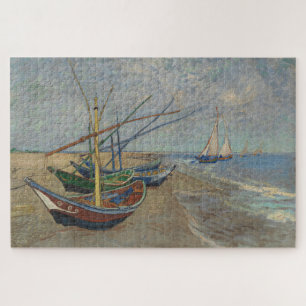 Fishing boats on the beach of Les Saintes-Maries  Jigsaw Puzzle