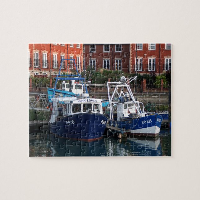 Fishing boats, Portsmouth, England Jigsaw Puzzle (Horizontal)